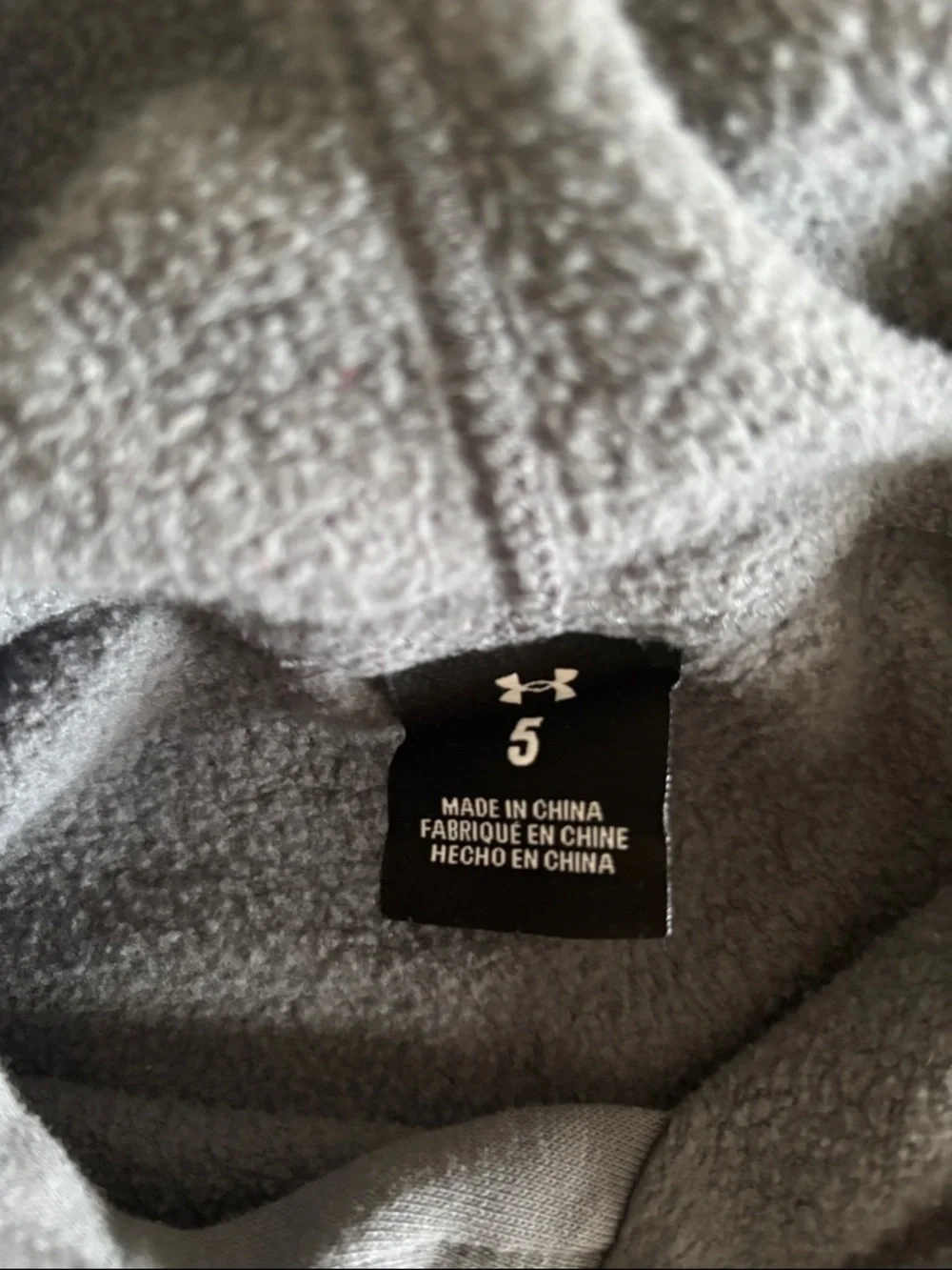 Under Armour Gray Hoodie with‎ Black Logo